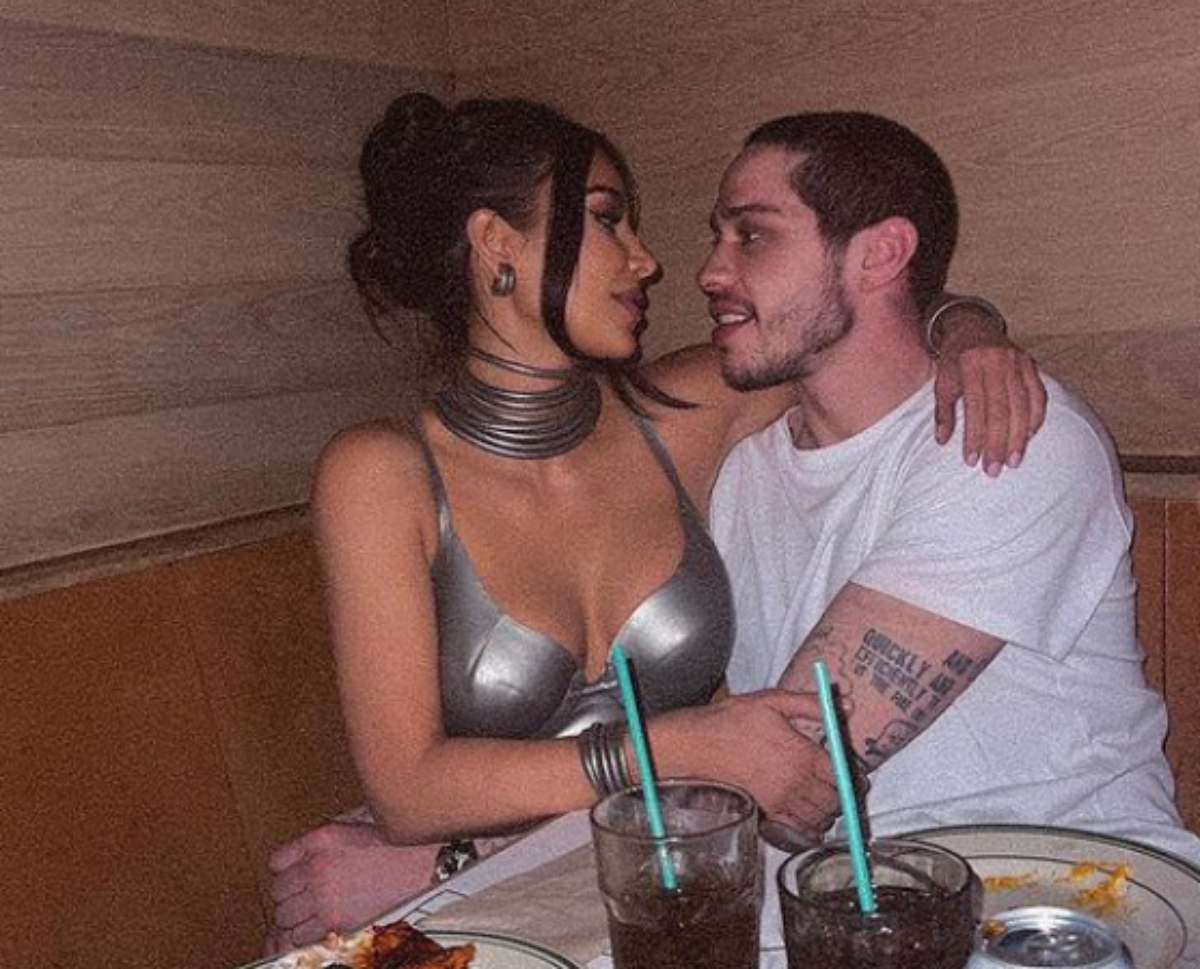 Kim Kardashian shared a sweet kiss with Pete Davidson on Instagram - Love in the air!